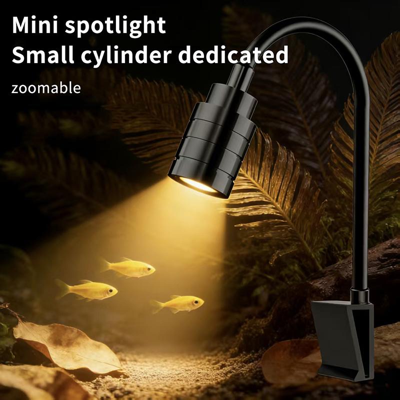 Aquarium Marine Lights - 3W 南米産水槽スポットライト 3色LED水槽ランプ フォーカス照明 実用的なアクアスケープ装飾ライト 水槽用ランプ