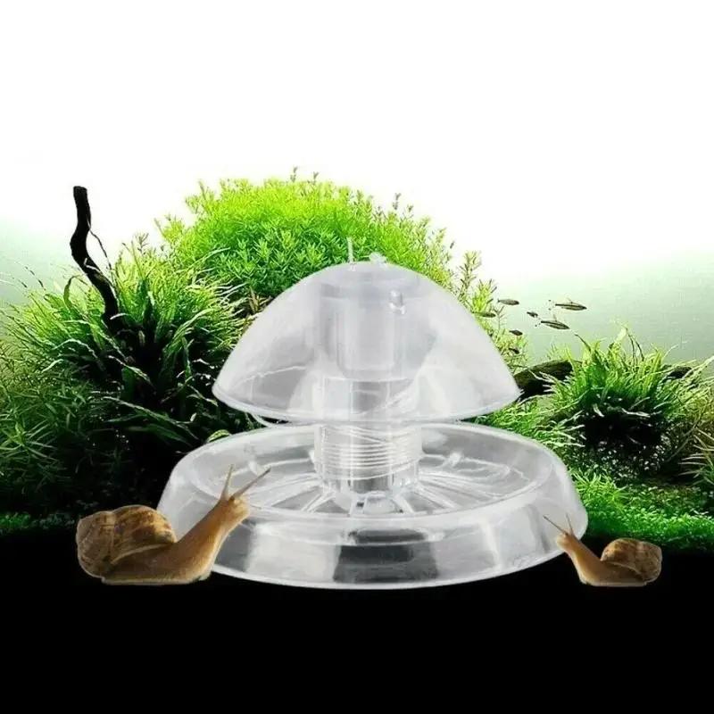 Ocean Aquarium - 2026年新発売 6/8CM 透明プラスチック製カタツムリ捕獲器 水槽害虫駆除ボックス 魚タンク 水草タンク清掃除去ツール用品