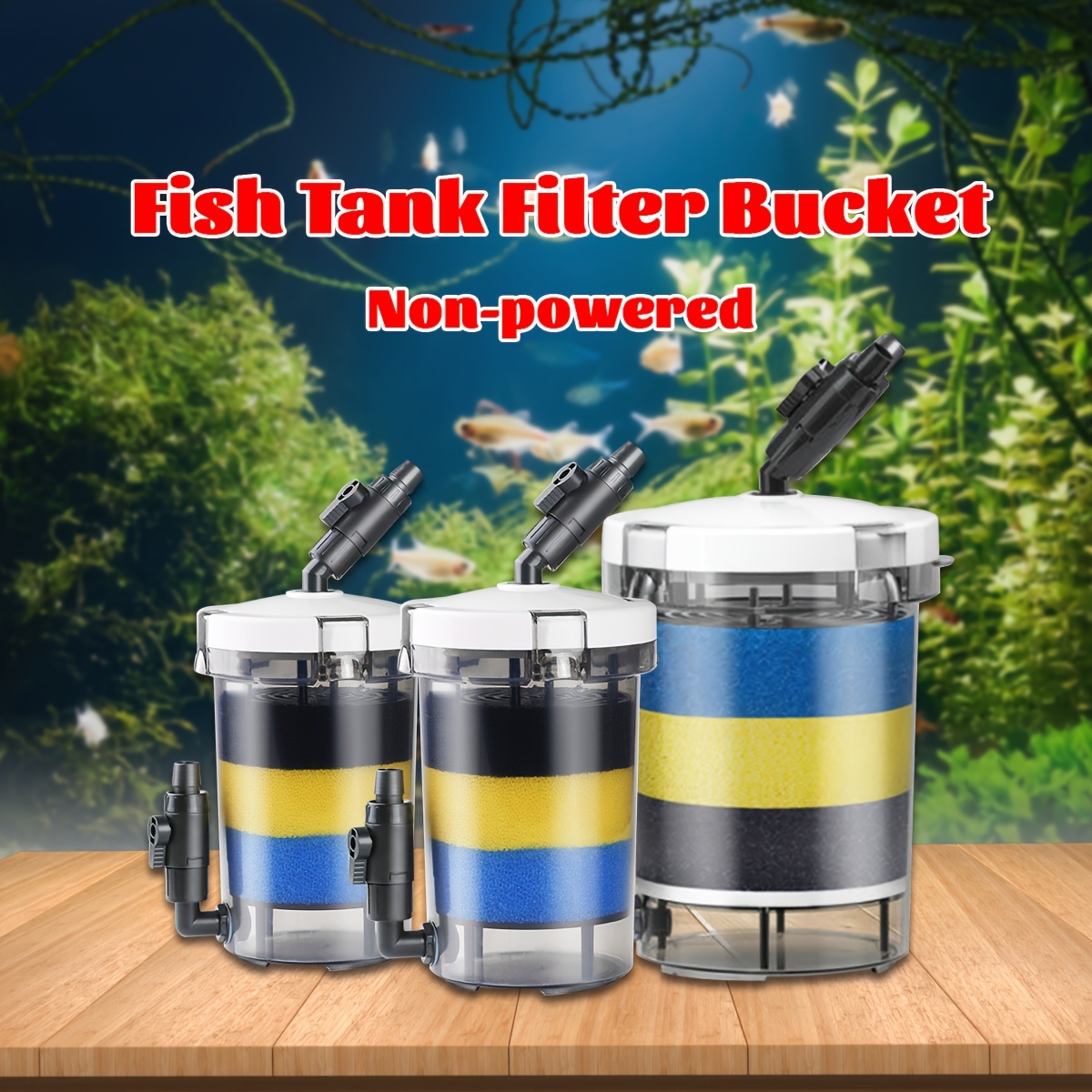 Reef Tank Filter - SUNSUN EW-602 EW-603 EW-604 静音ポンプレス水槽フィルターバケット 淡水・海水水槽（最大55ガロン）に最適