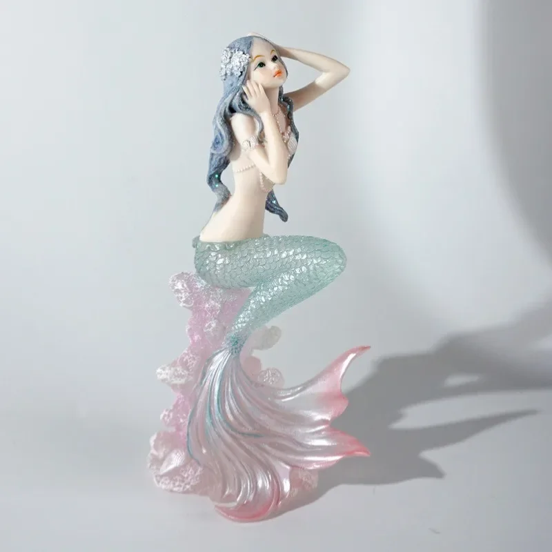 Marine Coral - 絶妙な樹脂マーメイドサンゴ海の波の置物手作り飾り家の車の装飾ギフト女の子子供フェスティバル