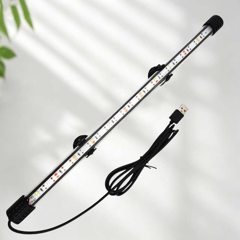 Aquarium Marine Lights - 18-58cm USBフルスペクトル水槽用LEDストリップライト 防水水中魚タンクランプ 水生植物育成用照明