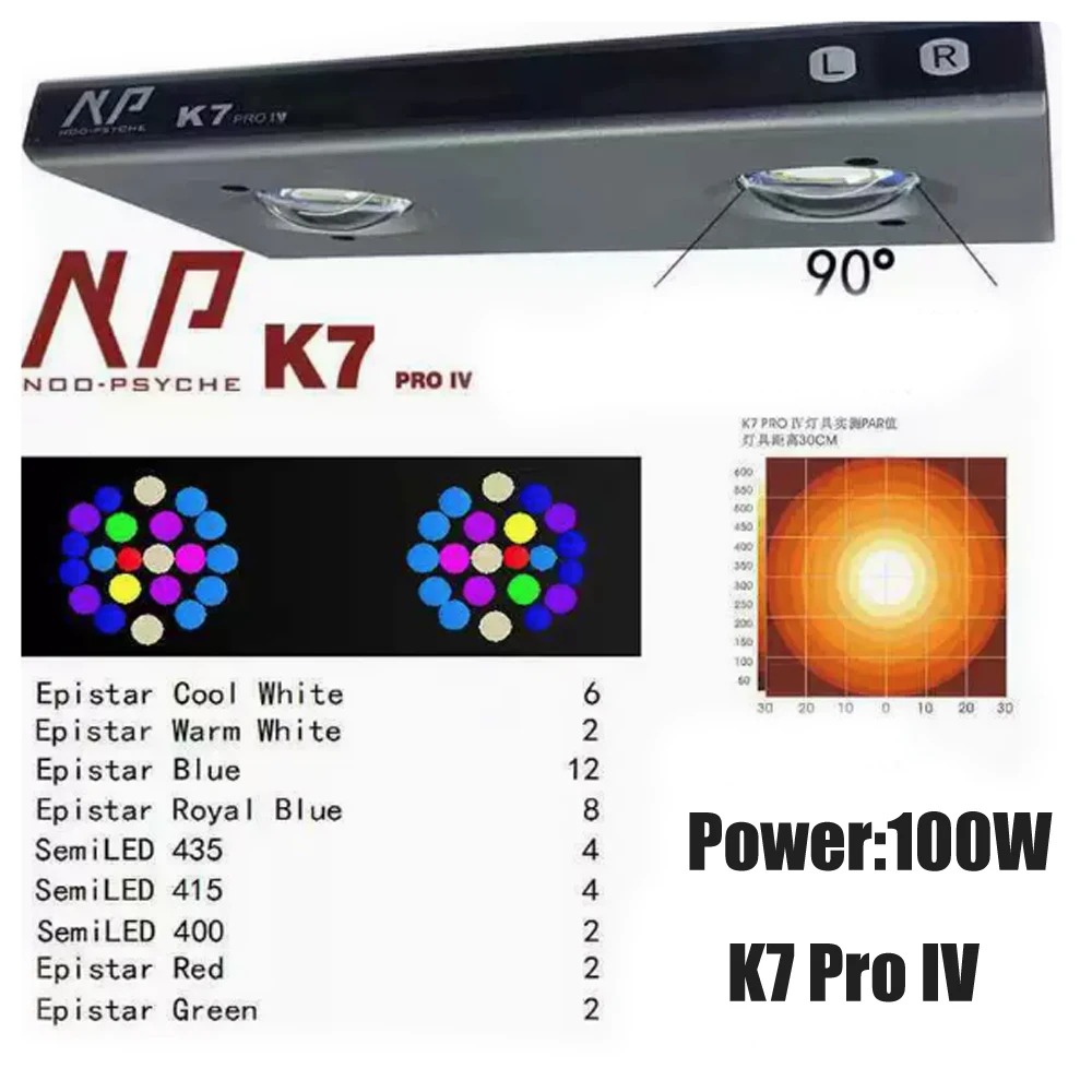 Reef Aquarium - Noopsyche NP K7Pro IV 100W アプリWiFi対応