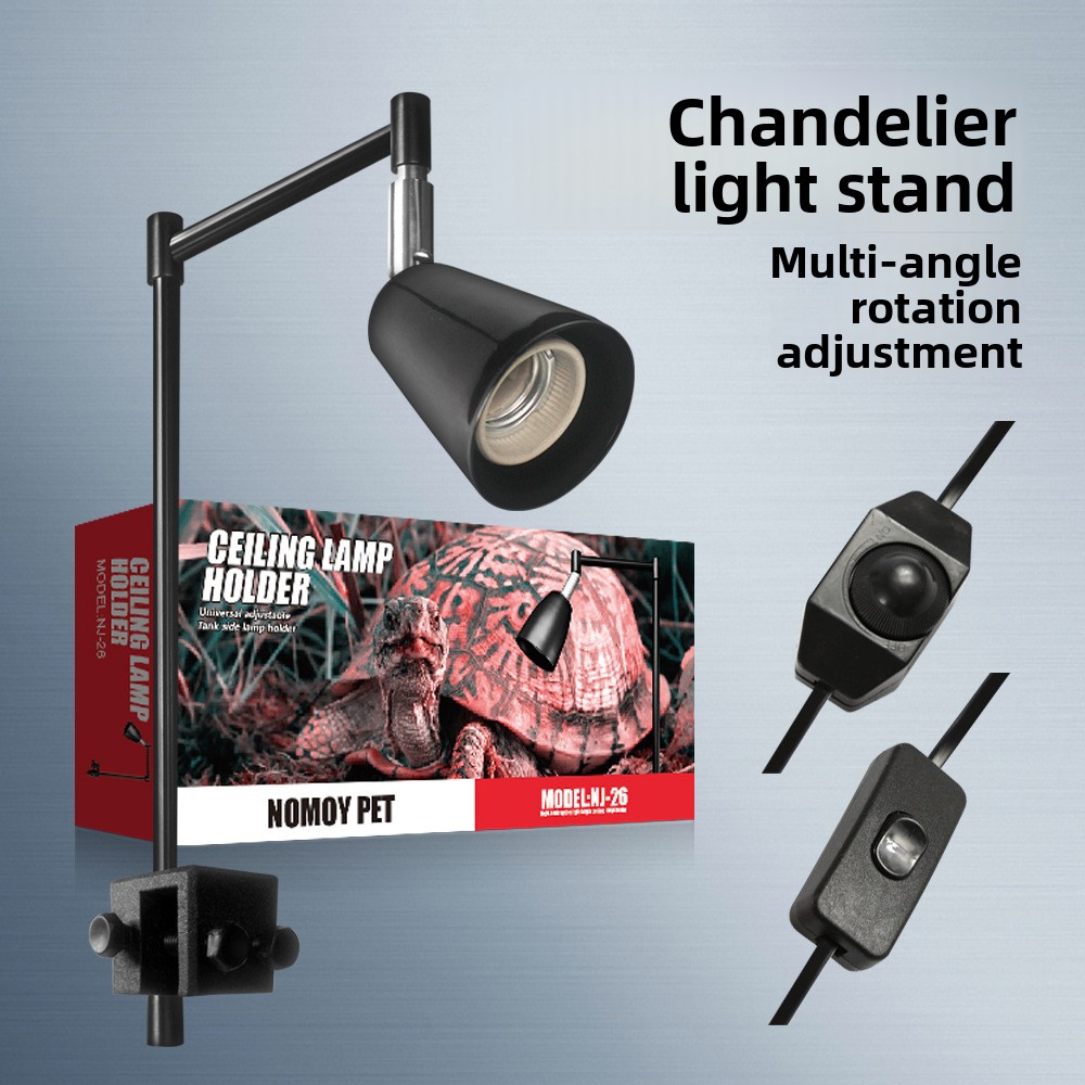 Aquarium Marine Lights - NOMOY 爬虫類ランプスタンド 調節可能なクランプ付き - 360 °
