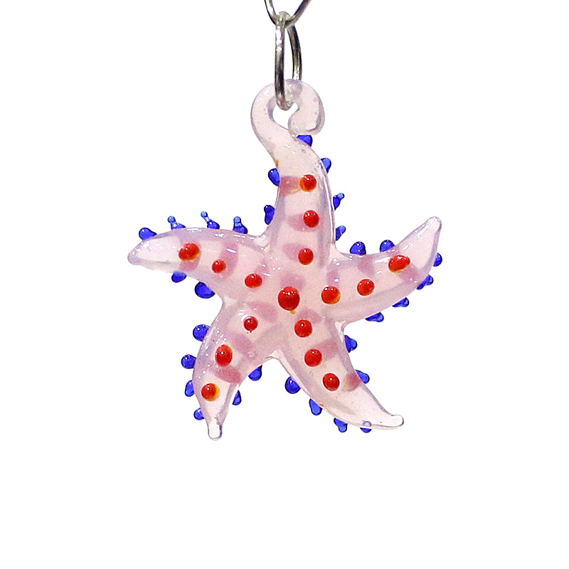 Marine Aquarium - かわいい海洋動物海星魅力マイクロガラス海星ペンダント装飾品diyジュエリーネックレスブレスレット製作部品や水族館装飾補給品