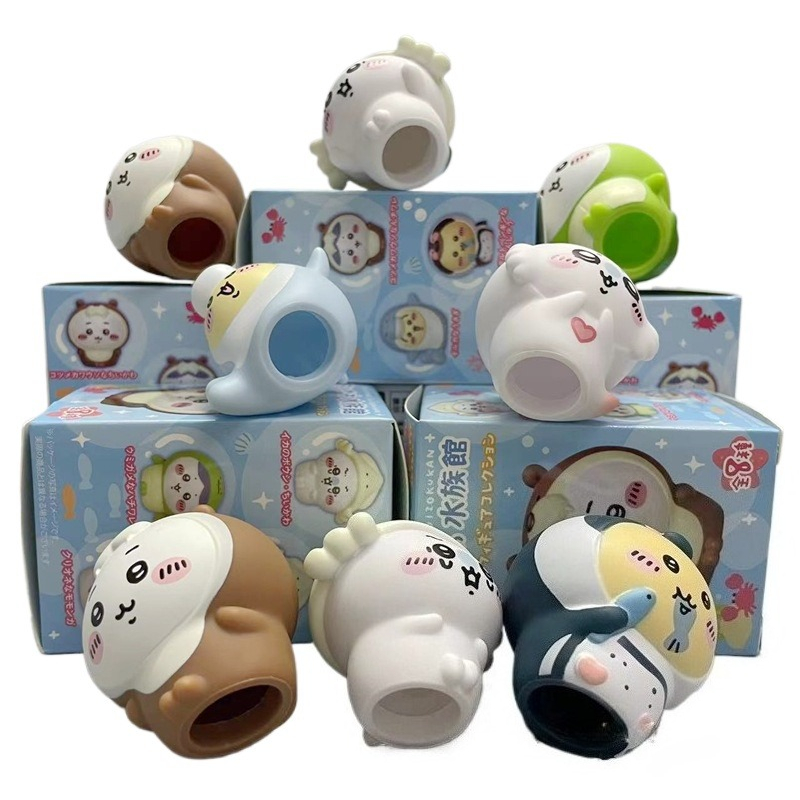 8個入り/箱 カワイイちいかわ水槽ブラインドボックスフィギュ - Marine Fish Tank のレビューと価格