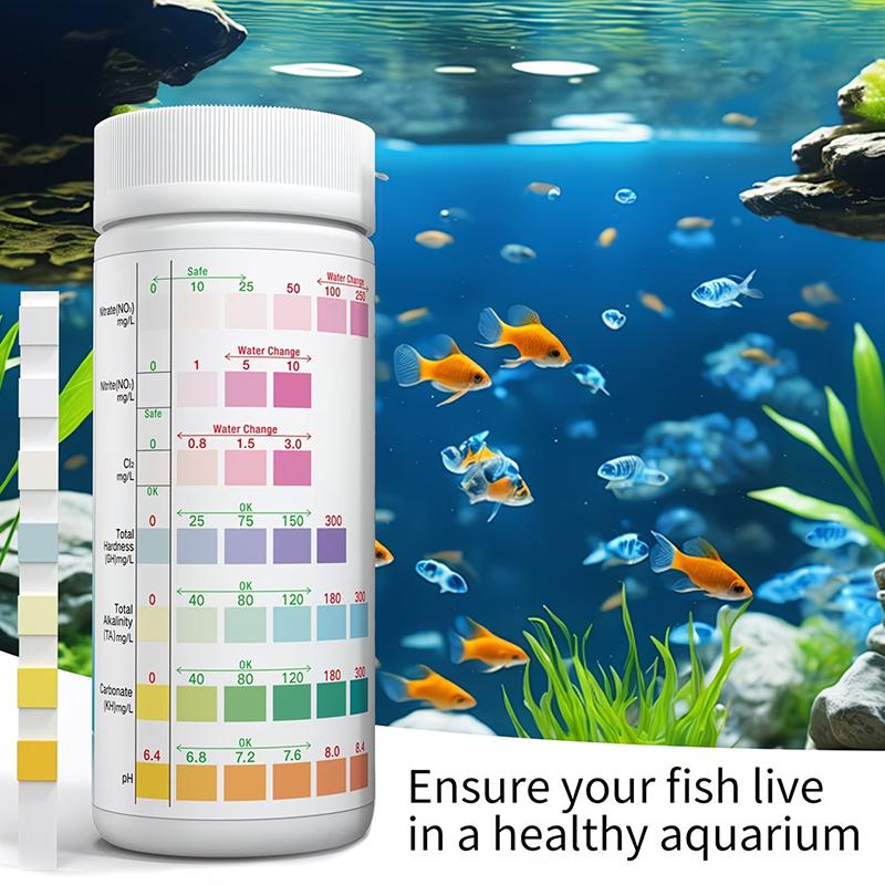 水槽用水質検査ストリップ 8 in 1 広範囲検査キット 海 - Reef Aquarium のレビューと価格
