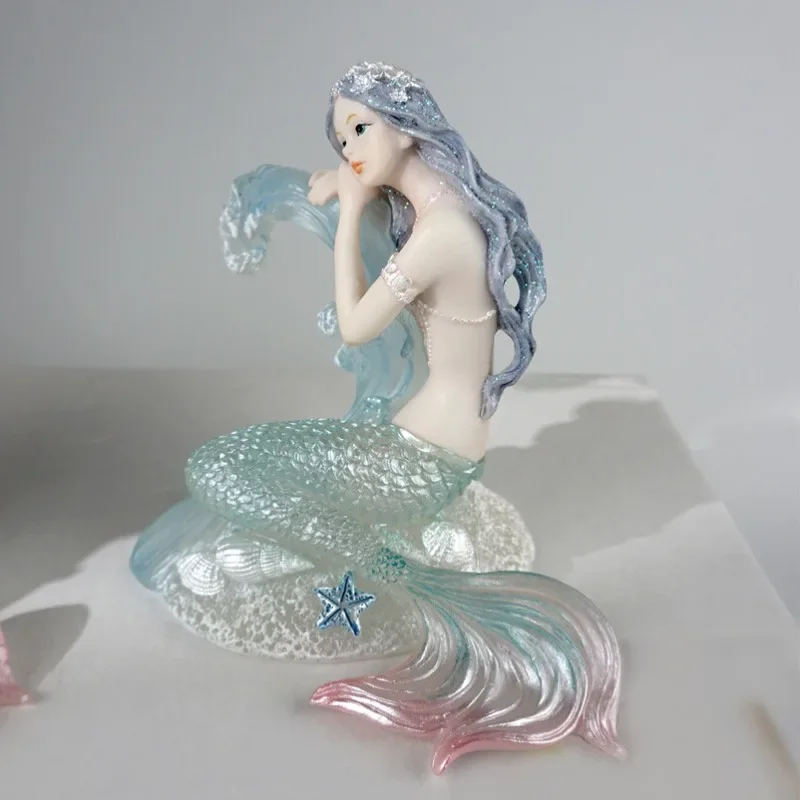 絶妙な樹脂マーメイドサンゴ海の波の置物手作り飾り家の車の装飾 - Marine Coral のレビューと価格