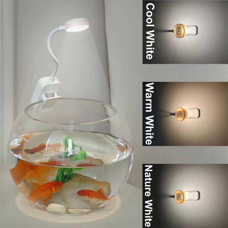 LED水槽ライト クリップ式 魚タンクライト 360 °   - Aquarium Marine Lights のレビューと価格