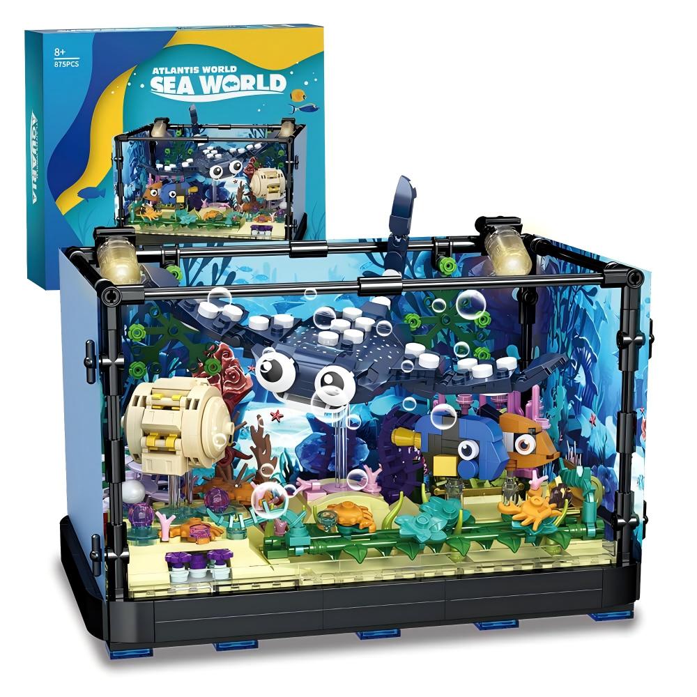 水槽組み立てセット - 海洋水族館おもちゃ、クリスマス、誕生 - Marine Aquarium Cube のレビューと価格