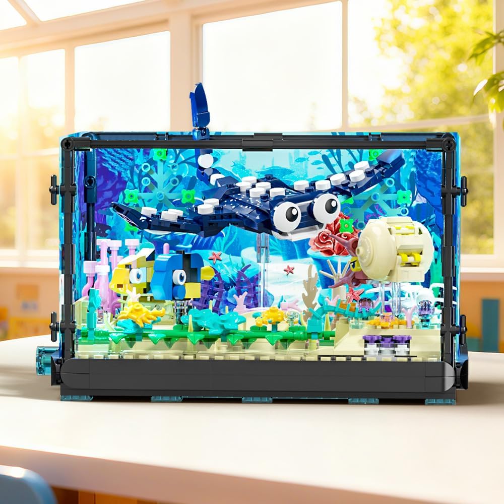 水槽組み立てセット - 海洋水族館おもちゃ、クリスマス、誕生 - Marine Aquarium Cube のレビューと価格