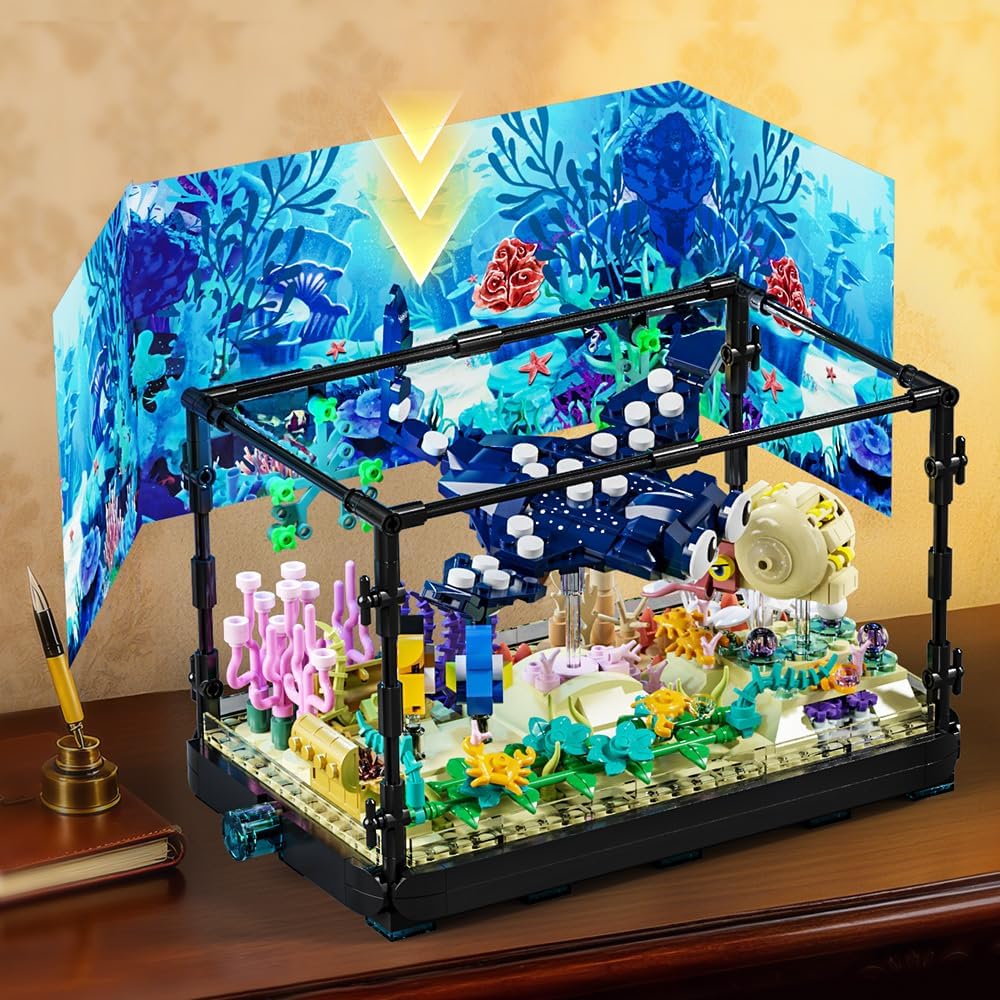 水槽組み立てセット - 海洋水族館おもちゃ、クリスマス、誕生 - Marine Aquarium Cube のレビューと価格