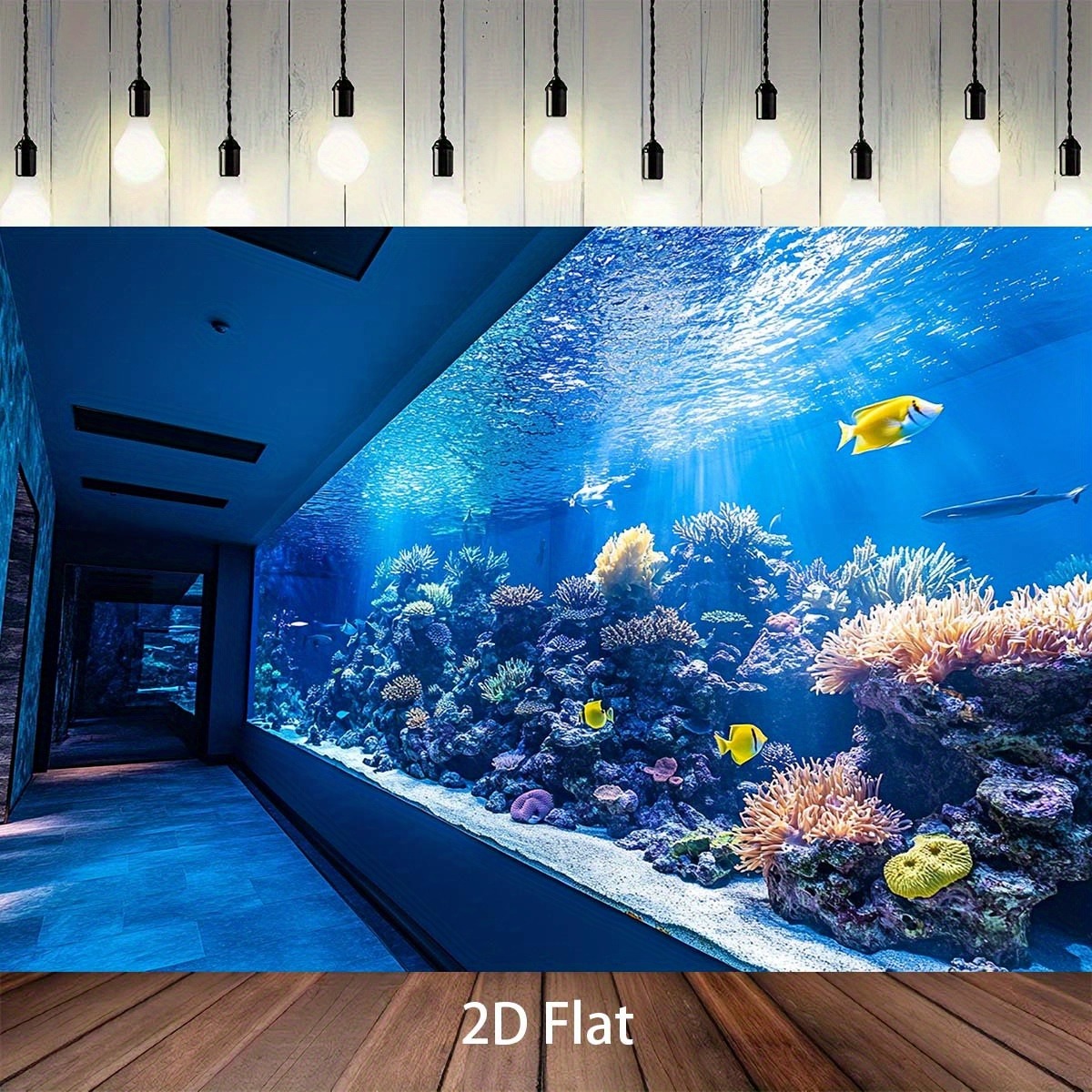 鮮やかな水中水族館タペストリー サンゴ礁 カラフルな魚の壁掛 - Reef Aquarium のレビューと価格
