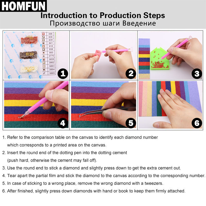 Homfun-ダイヤモンド絵画の正方形/円形,日曜大工,「魚 - Marine Coral のレビューと価格