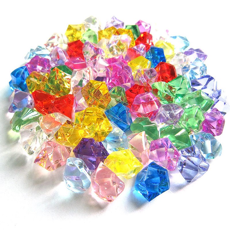 100 個アクリル石クリスタルアイスキューブ装飾花瓶フィラー - Marine Aquarium Cube のレビューと価格