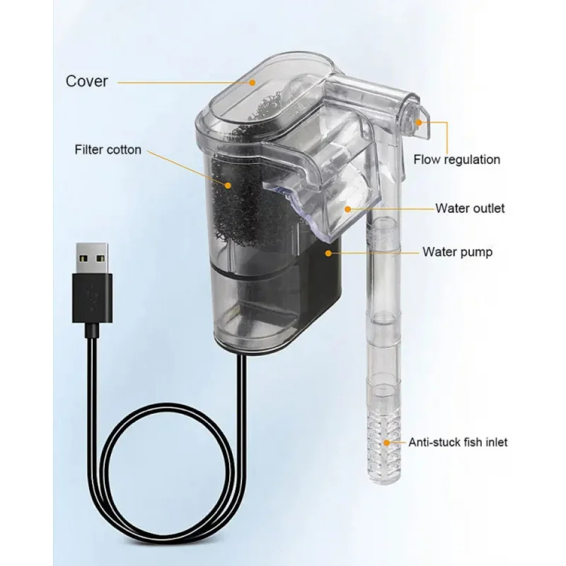 新しい水槽用吊り下げフィルター、ミニフィルター、USB、2. - Reef Tank Filter のレビューと価格