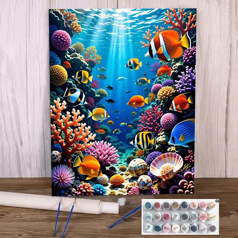 プロのアーティスト向け、2D平面の大人向け初心者向け塗り絵キ - Marine Coral のレビューと価格