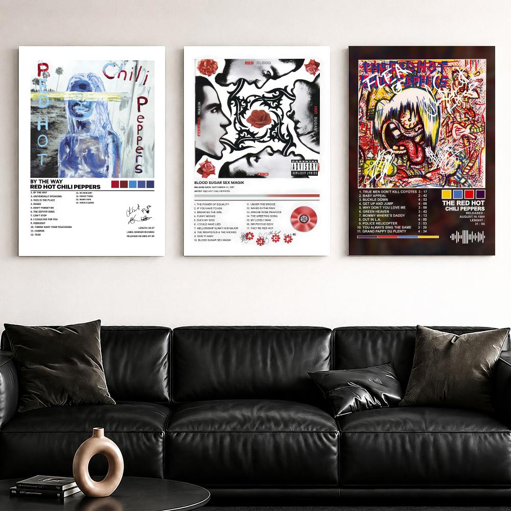 ロックバンド「レッド・ホット・チリ・ペッパーズ」の絵画。額装 - Live Rock のレビューと価格