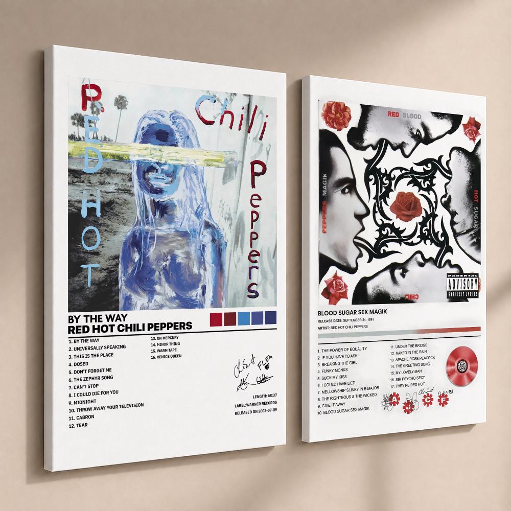 ロックバンド「レッド・ホット・チリ・ペッパーズ」の絵画。額装 - Live Rock のレビューと価格