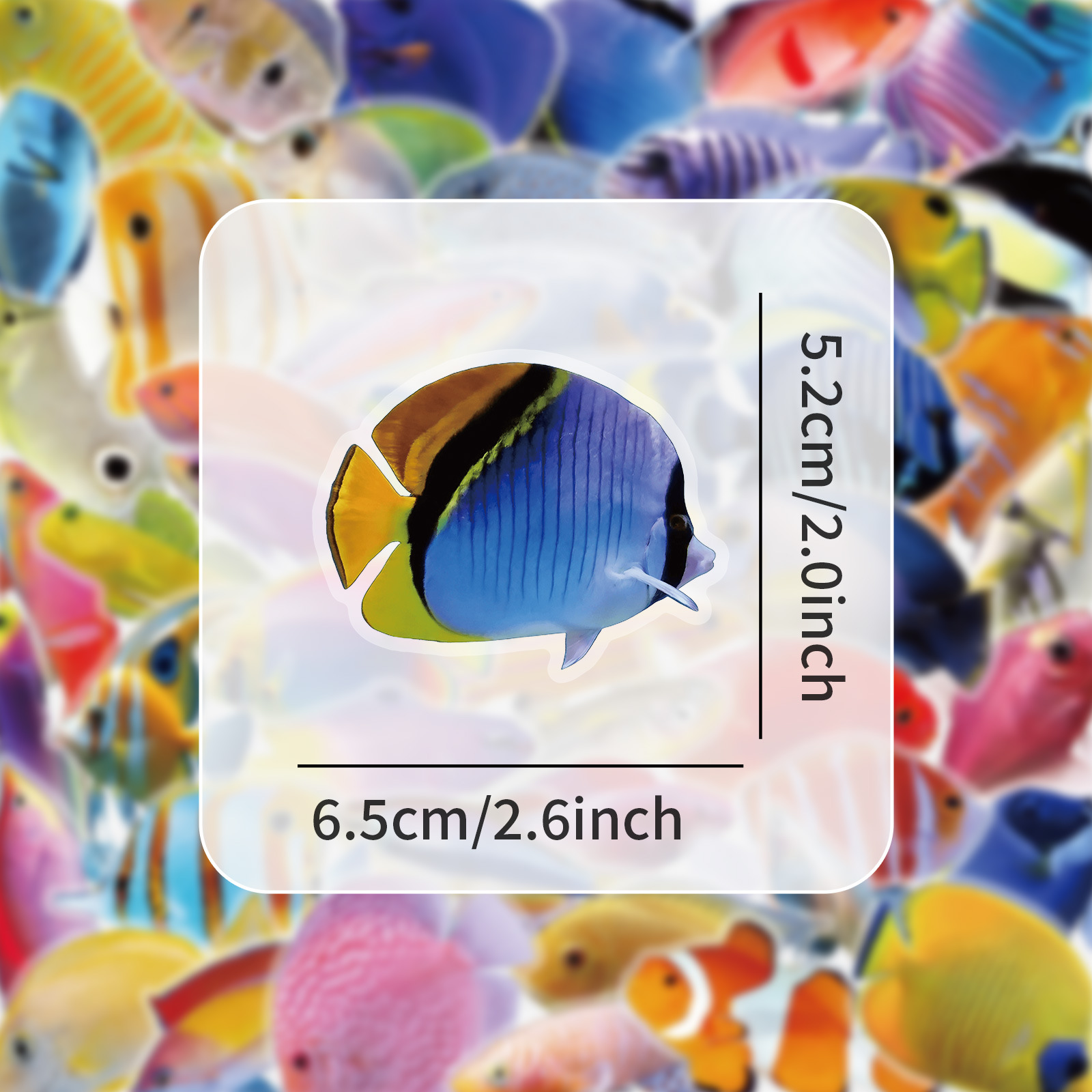 50-100 個透明 PET サンゴ魚ステッカー漫画海洋生物 - Marine Coral のレビューと価格