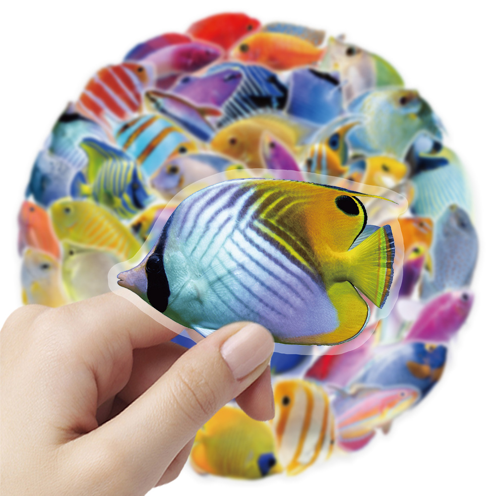 50-100 個透明 PET サンゴ魚ステッカー漫画海洋生物 - Marine Coral のレビューと価格