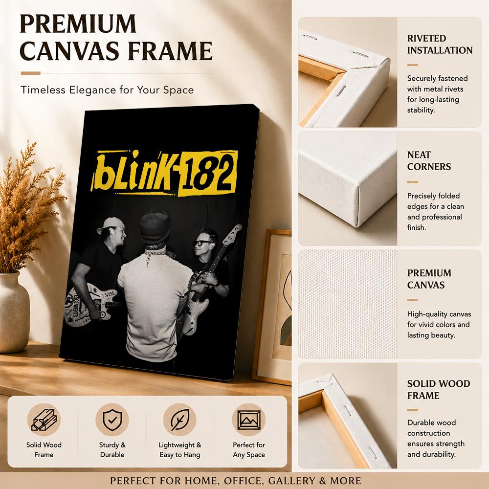 ロックバンド「B-Blink 182」のフレーム付き壁掛け絵 - Live Rock のレビューと価格