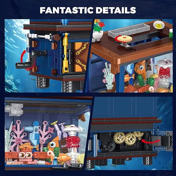 T2153 水族館水中世界ビルディングブロックキット LED - Aquarium Marine World のレビューと価格